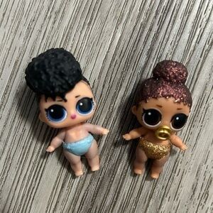 LOL Surprise! Ultra Rare Lil Sisters dolls. Lil miss Jive & Lil miss Boss Queen